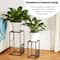 Glitzhome® Black Metal Wire Rectangular Nesting Planter Stand Set